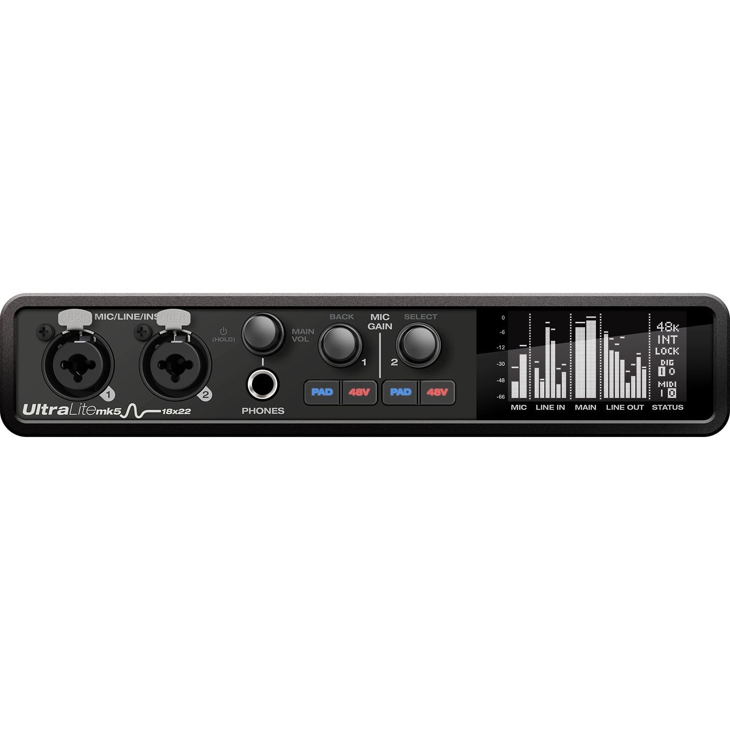 MOTU UltraLite-Mk5 18x22  USB-C Audio Interface w/ 2 Mic Preamps