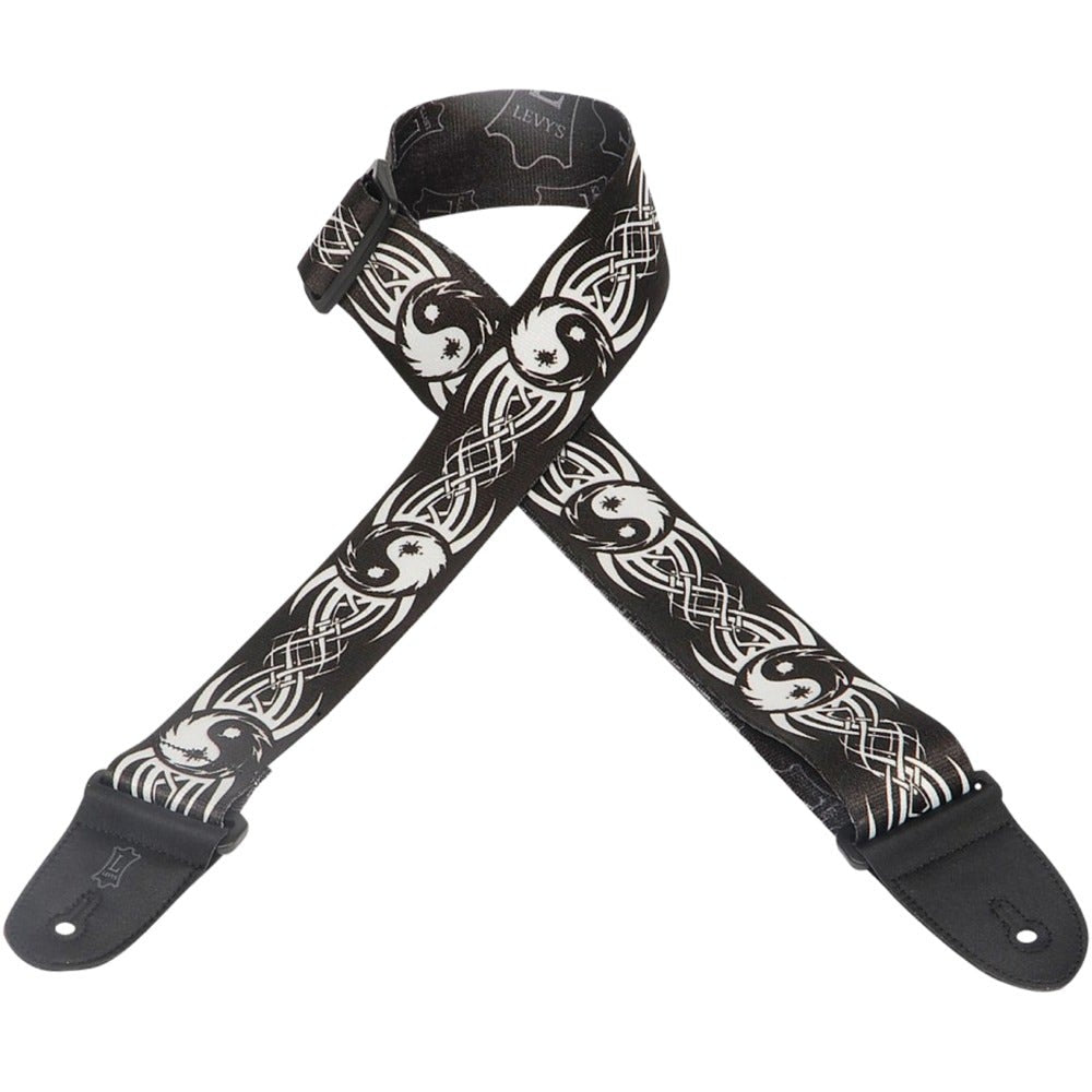 Levy's MP15 2" Polyester Guitar Strap with Tribal Yin Yang Graphic Design