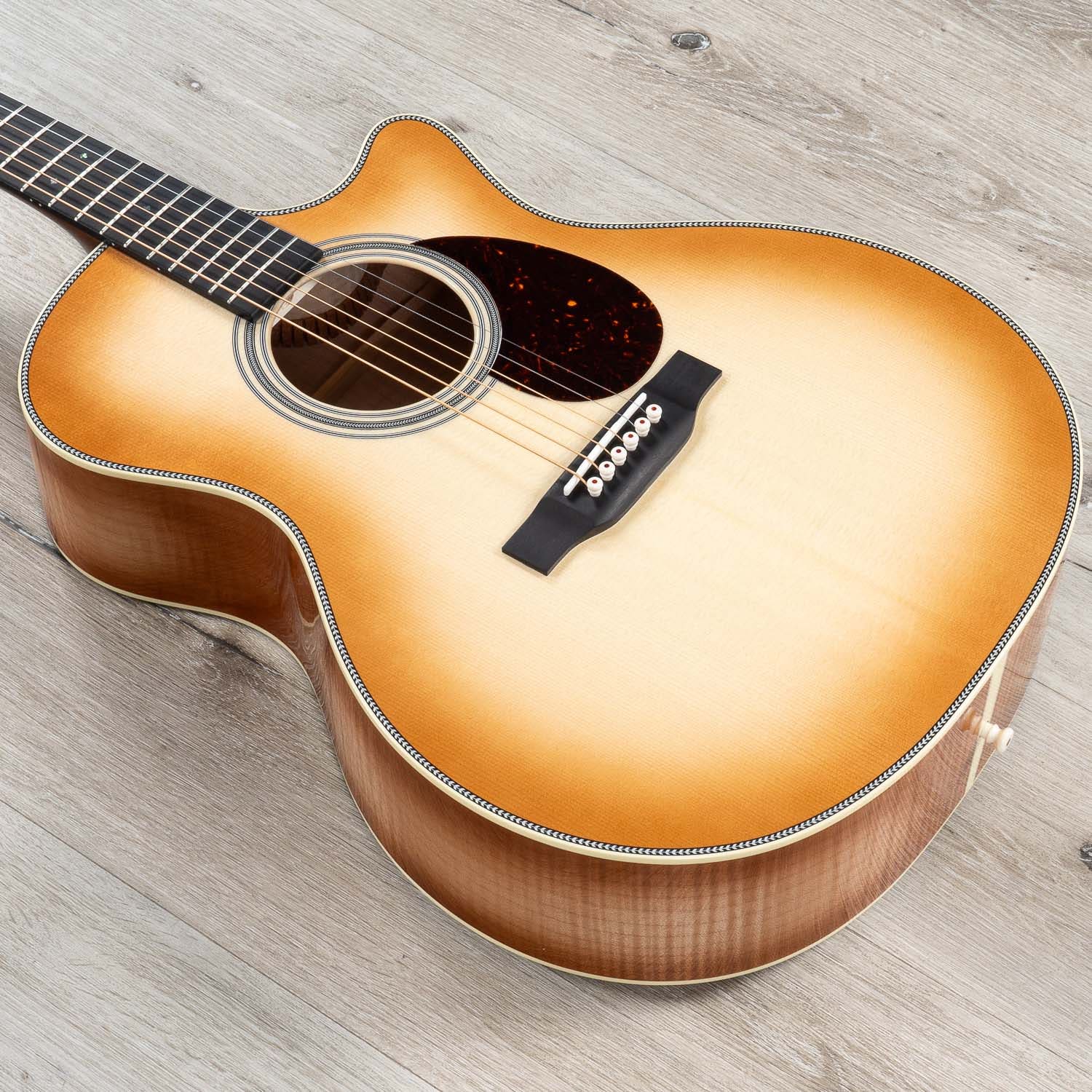 Martin Custom Shop GP-28 Grand Performance Cutaway Acoustic Guitar, Pacific Big Leaf Flamed Maple, Toasted Burst