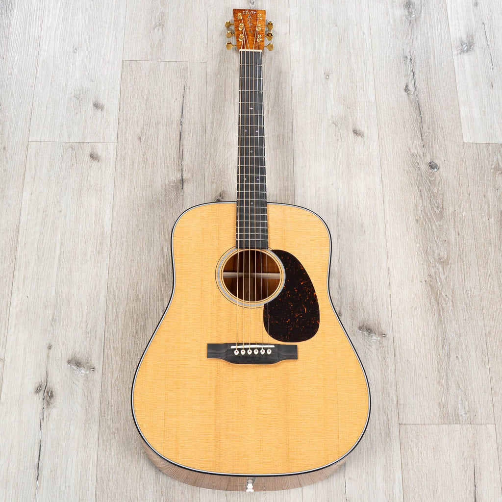 Martin Custom Shop D-28 Inspired Dreadnought Acoustic Guitar, Flamed Koa Back & Sides, VTS Sitka Spruce Top