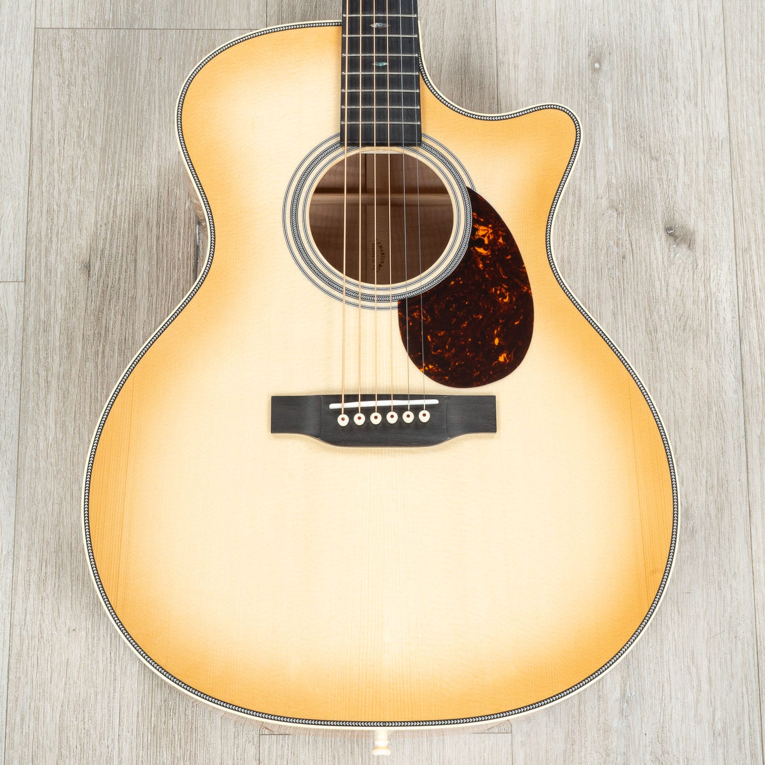 Martin Custom Shop GP-28 Grand Performance Venetian Cutaway Acoustic Guitar, Pacific Big Leaf Flamed Maple, Toasted Burst