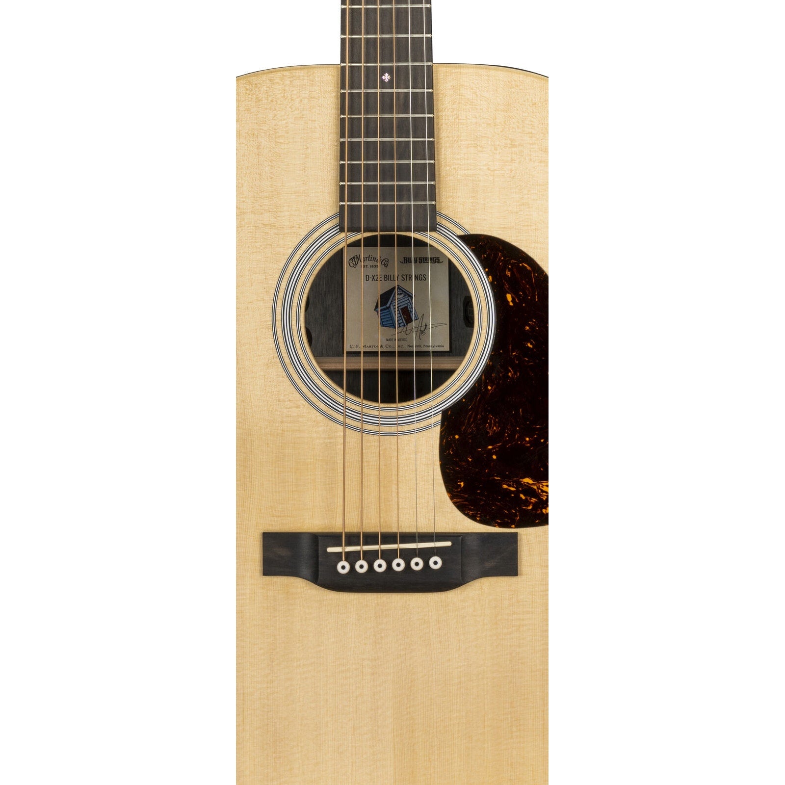 Martin D-X2E Billy Strings Signature Dreadnought Acoustic-Electric Guitar, Spruce Natural