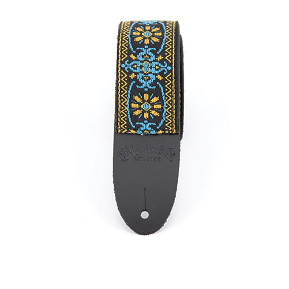 Martin Guitars 18A0085 Retro Woven Guitar Bass Strap, 54'' Length, Yellow