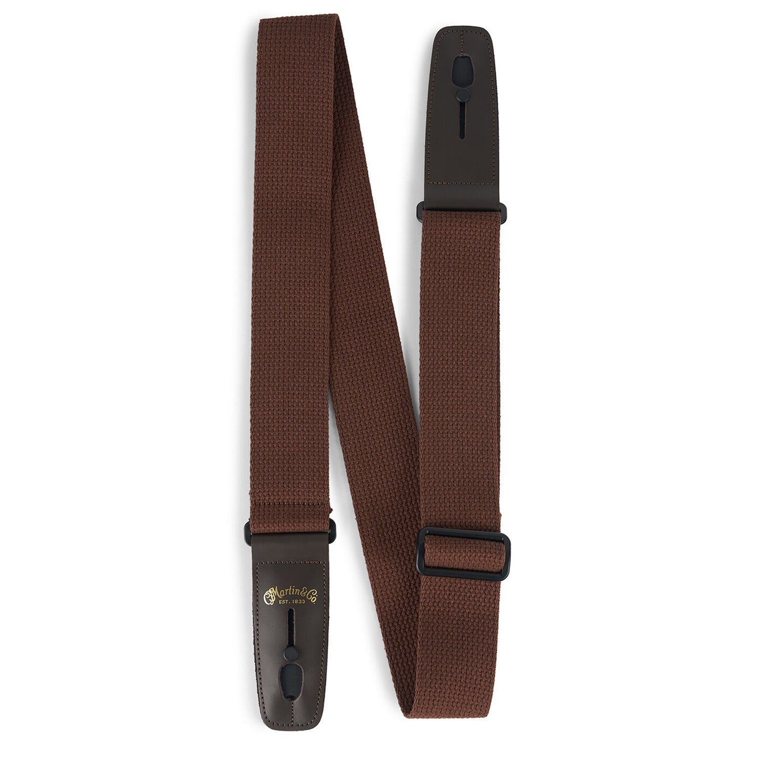 Martin Cotton Weave Lock-It Locking Guitar Strap, Brown Cotton
