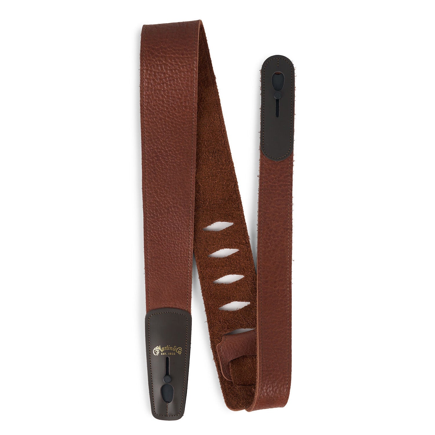 Martin Buffalo Leather Lock-It Locking Guitar Strap, Tan
