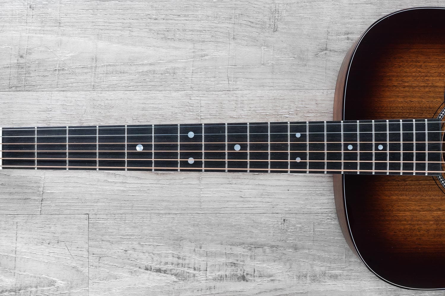 Martin D-16E Burst Acoustic Electric Guitar, All Ovangkol Body, Mahogany Burst Finish