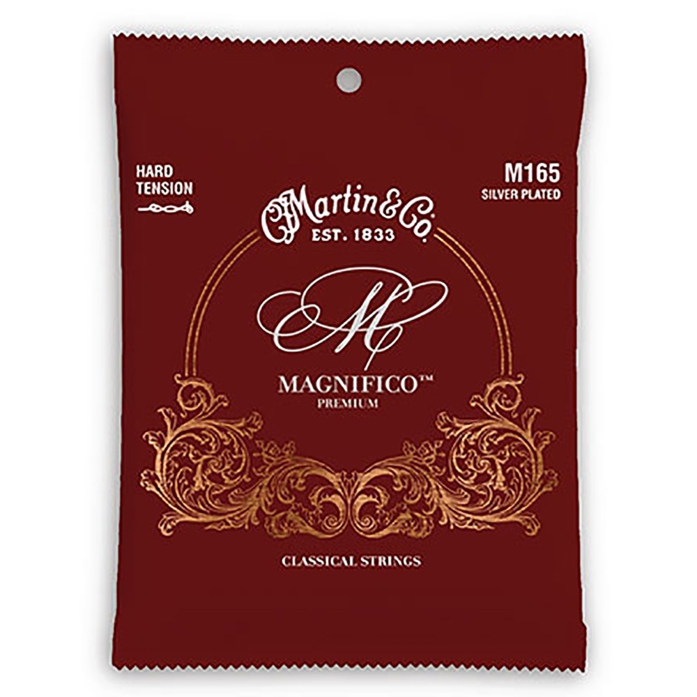 Martin M165 Magnifico Premium Classical Guitar Strings, Hard Tension, Plain End
