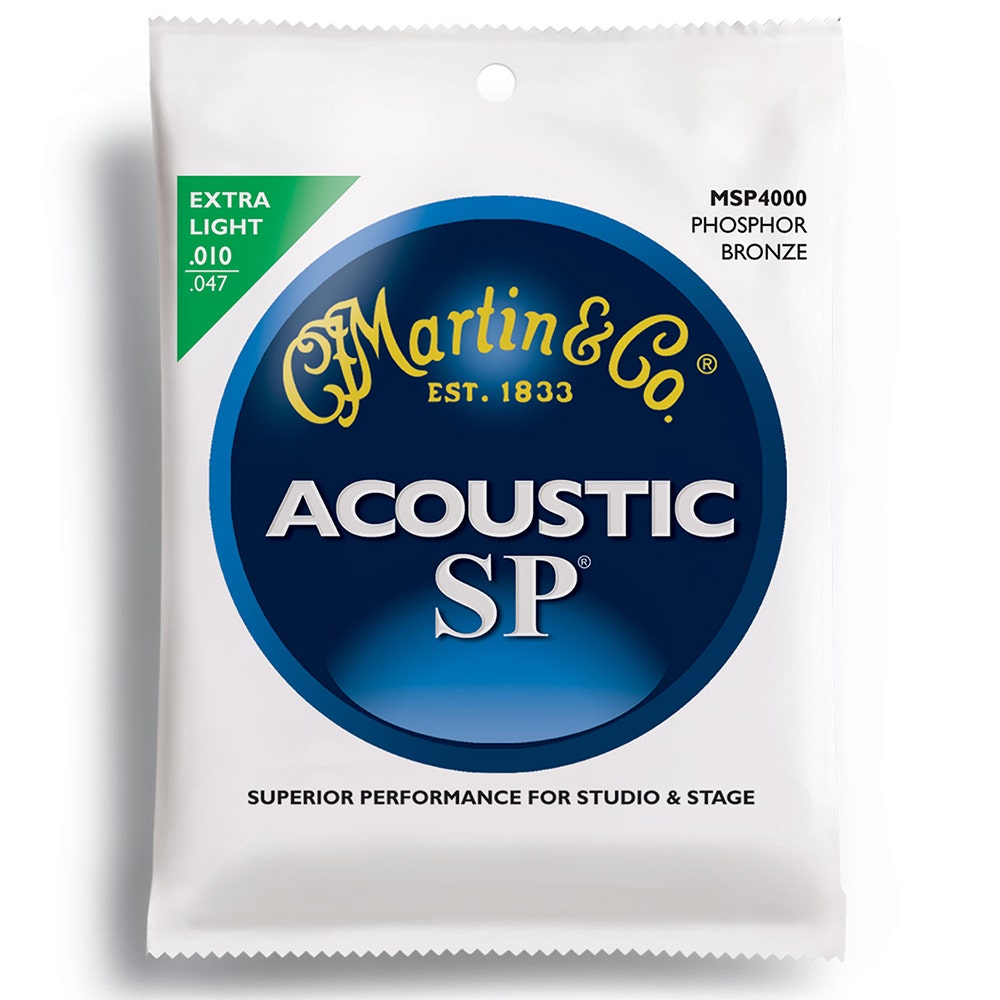 Martin MSP4000 SP Phosphor Bronze Extra Light Acoustic Guitar Strings (10-47)