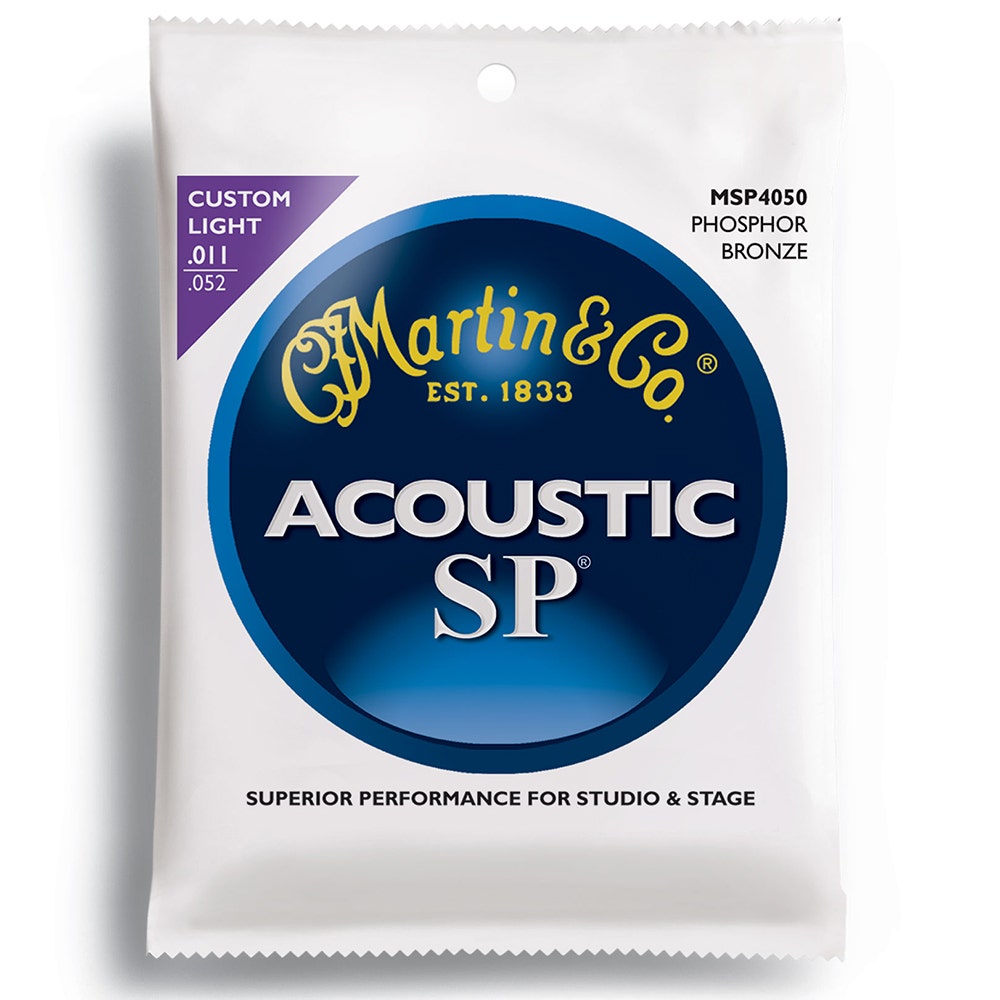 Martin MSP4050 SP Phosphor Bronze Custom Light Acoustic Guitar Strings (11-52)