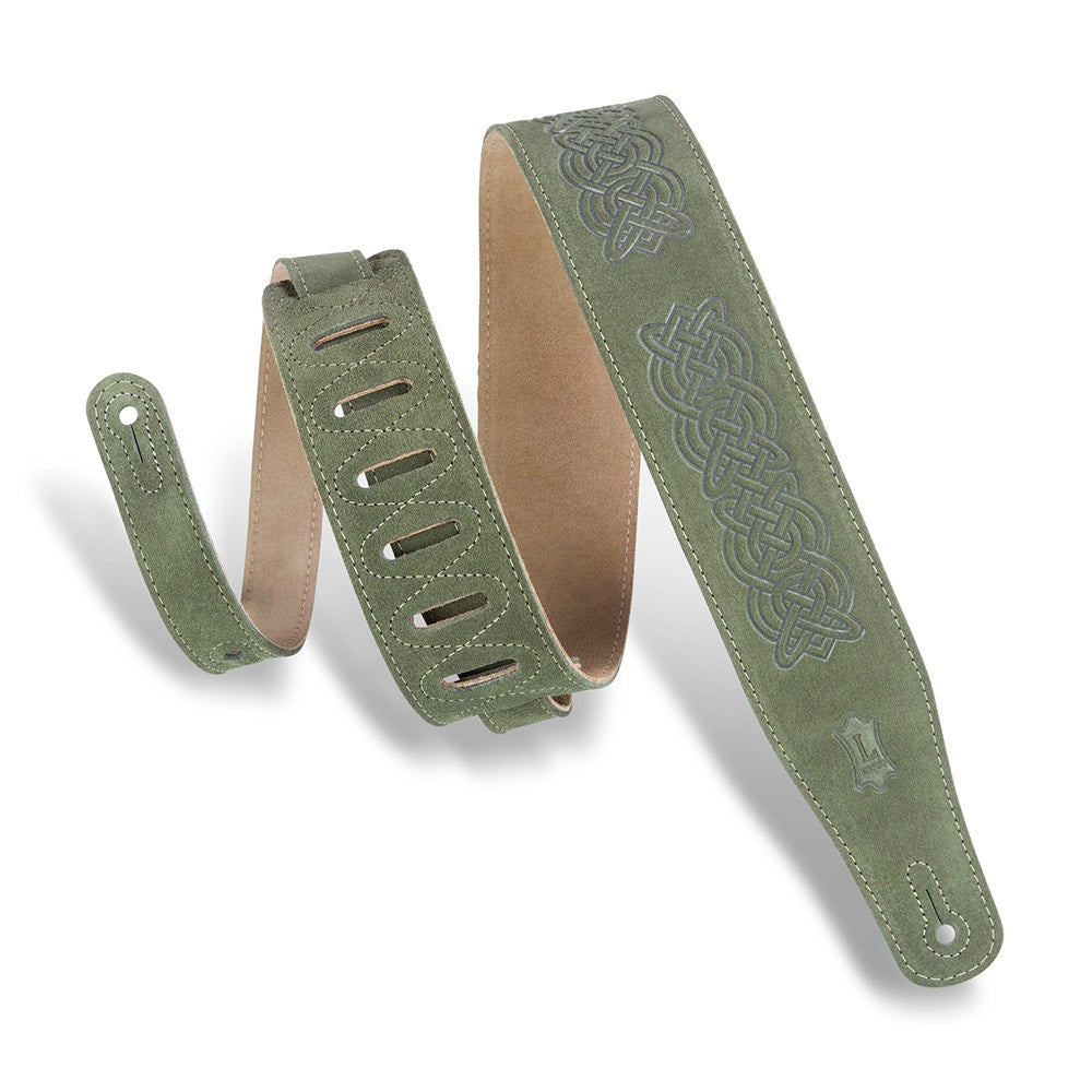 Levy's Leathers MS26CK-GRN Textures Series Celtic Knot Emboss Guitar Strap