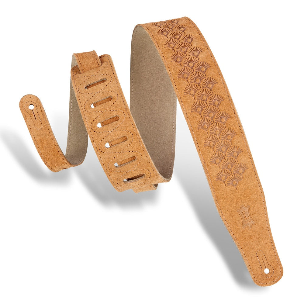 Levy's Leathers MS26DE-HNY Textures Series Dandelion Emboss Guitar Strap