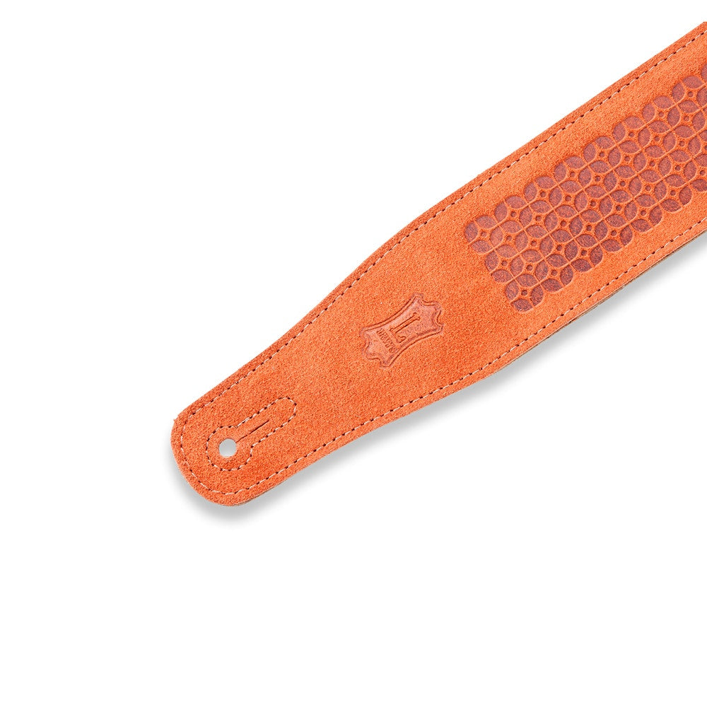 Levy's Leathers MS26SQ-CPR Textures Series Floret Emboss Guitar Strap