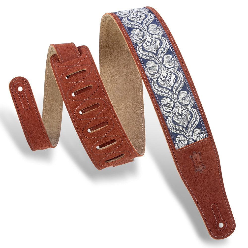 Levy's Leathers MSJ26-RST Print Series Embellish Suede Guitar Strap