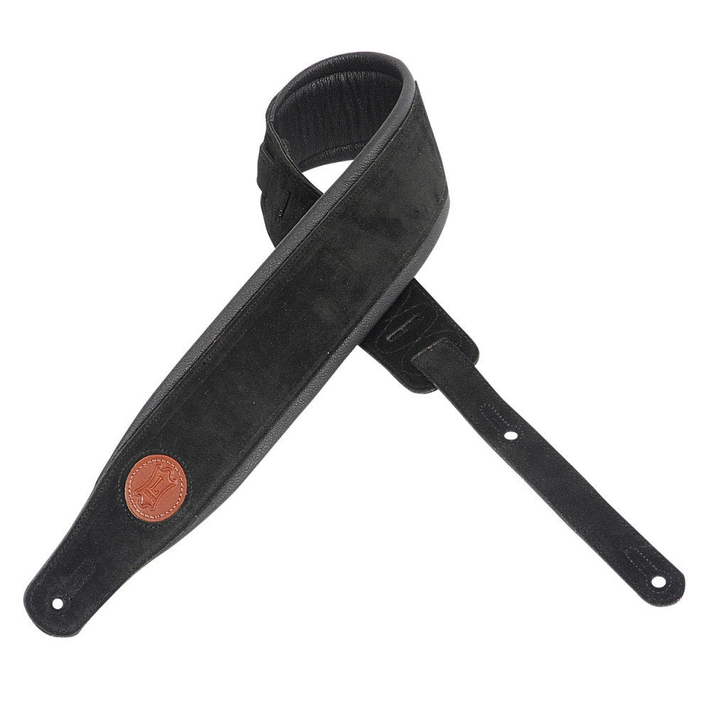 Levy's MSS2S-BLK Signature Series Guitar Bass Strap, Black Suede