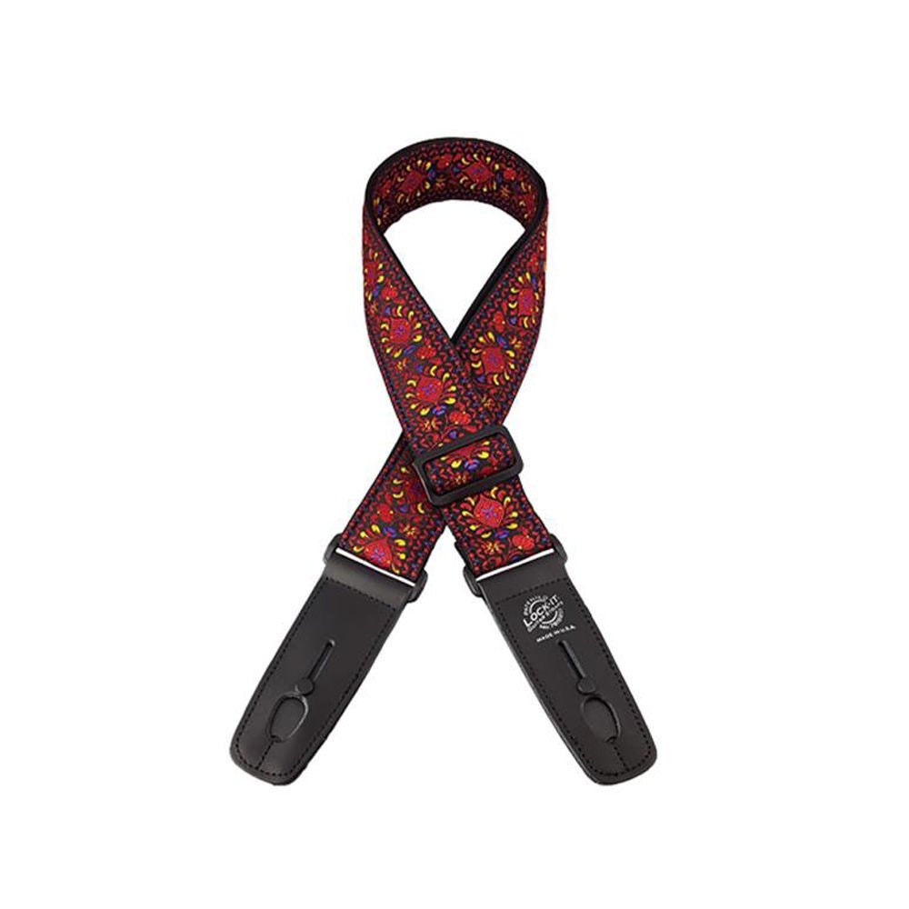 Lock-It Straps LIS 061 Retro Vintage Series 36''-60'' Guitar Strap Moroccan Twist