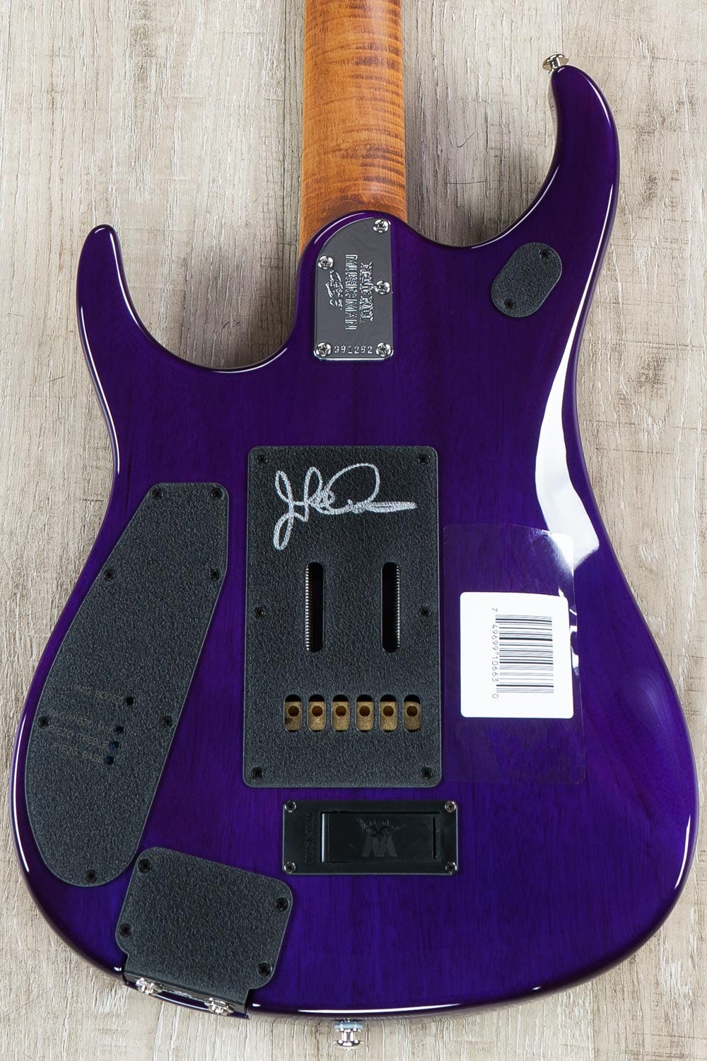 Ernie Ball Music Man BFR John Petrucci JP15 Electric Guitar, Purple Sunset, Spalted Maple Top