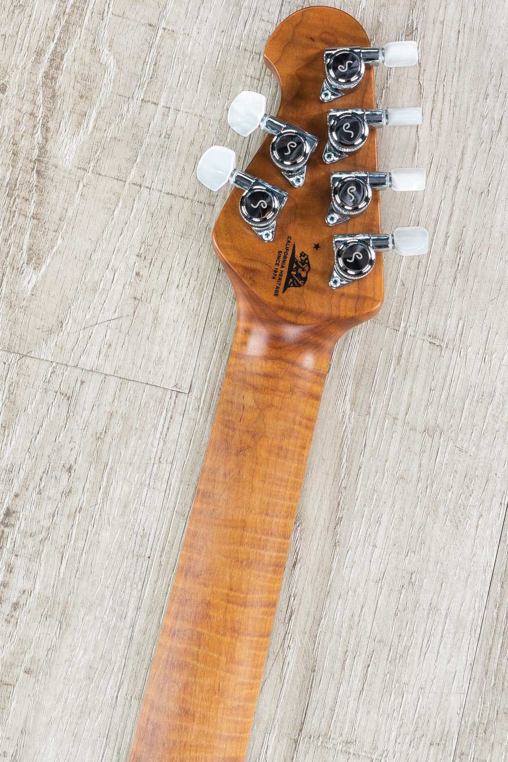 Ernie Ball Music Man BFR John Petrucci JP15 Electric Guitar, Purple Sunset, Spalted Maple Top