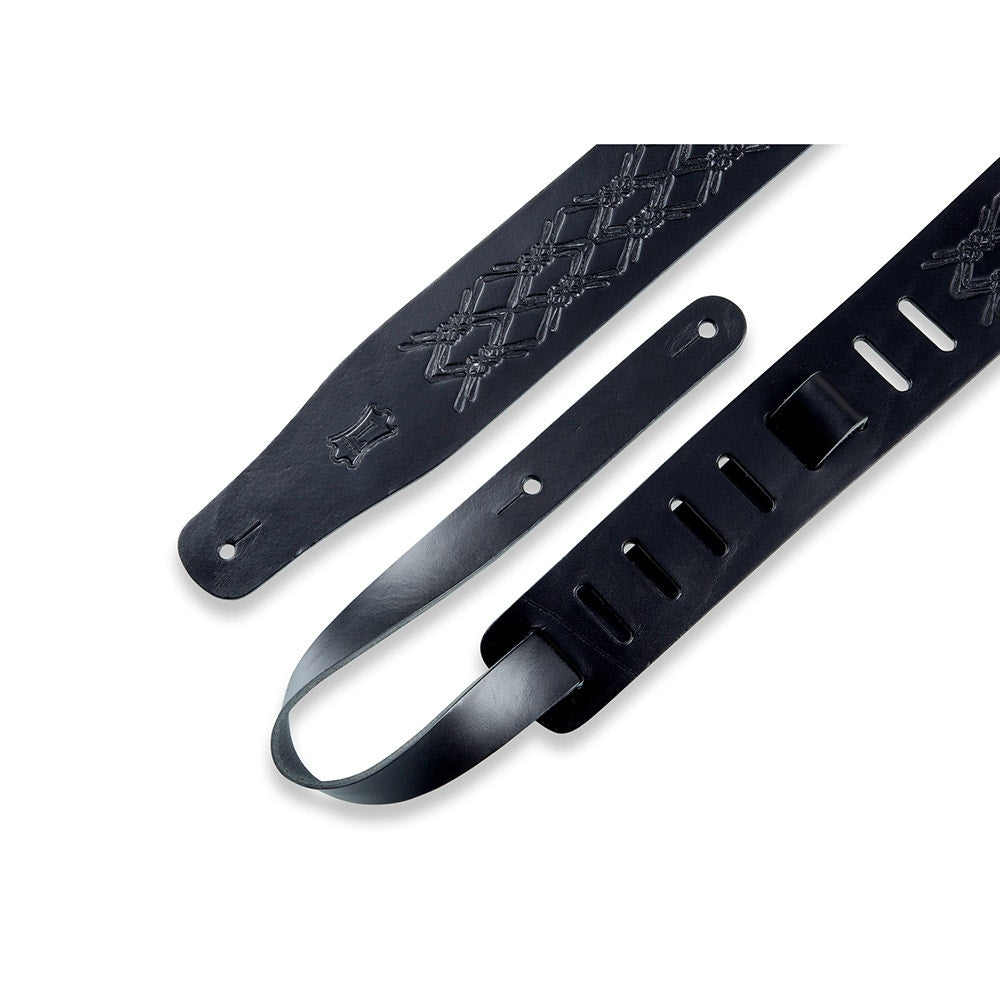 Levy's Leathers MV26AE-BLK Textures Series Argyle Emboss Guitar Strap