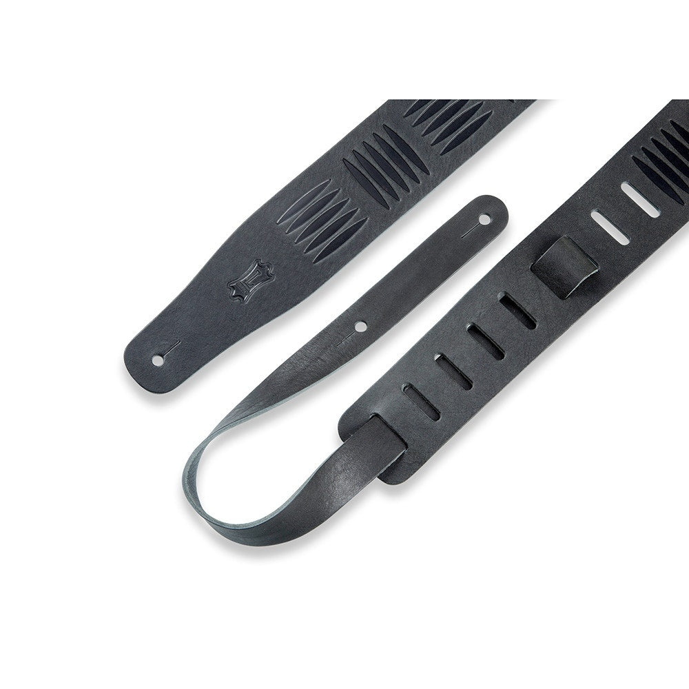 Levy's Leathers MV26TE-BLK Textures Series Tread Emboss Guitar Strap
