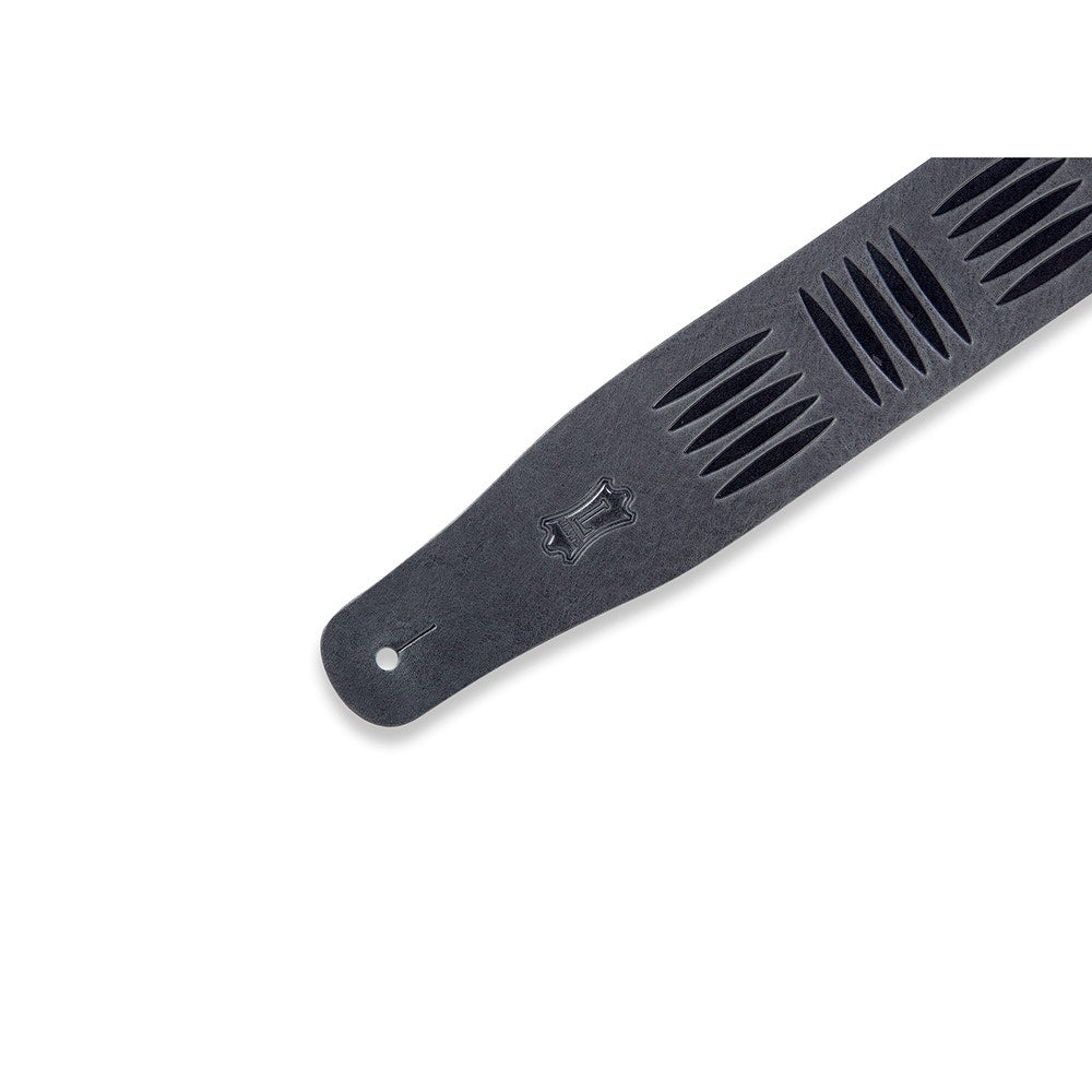 Levy's Leathers MV26TE-BLK Textures Series Tread Emboss Guitar Strap