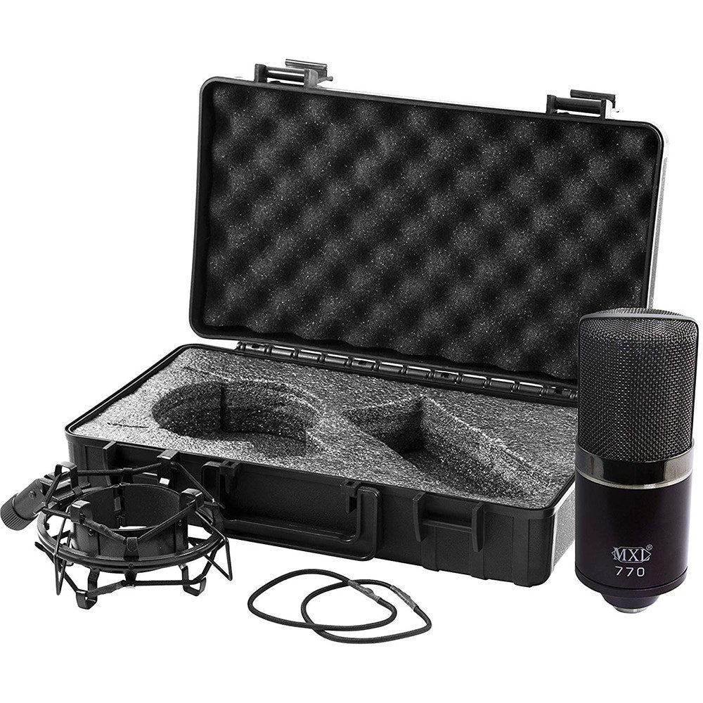 MXL 770 Midnight Purple Limited Edition Condenser Microphone w/ Shockmount and Carrying Case
