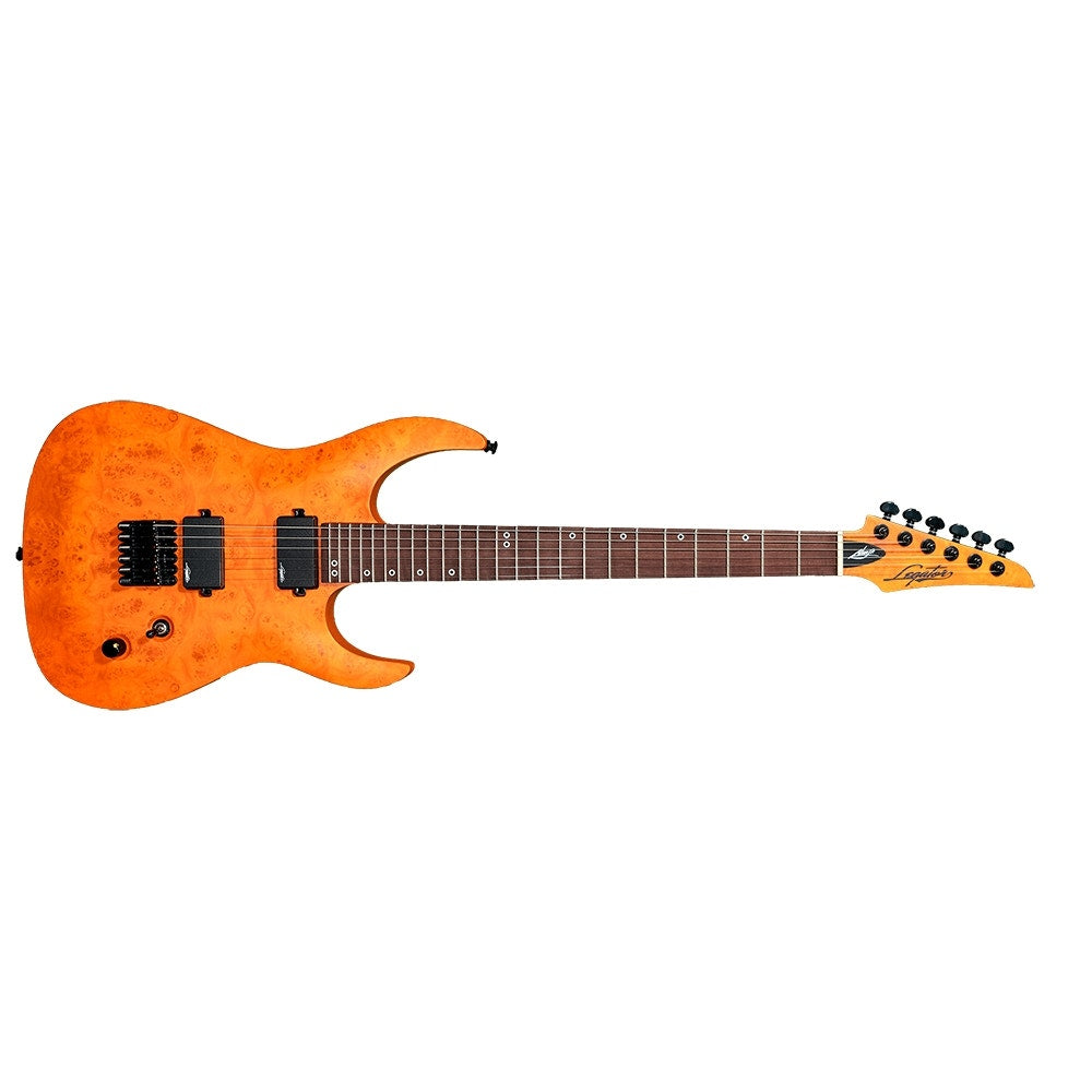 Legator Ninja Performance N6P 6-String Electric Guitar, Purple Heart Fingerboard - Pastel Orange Burl