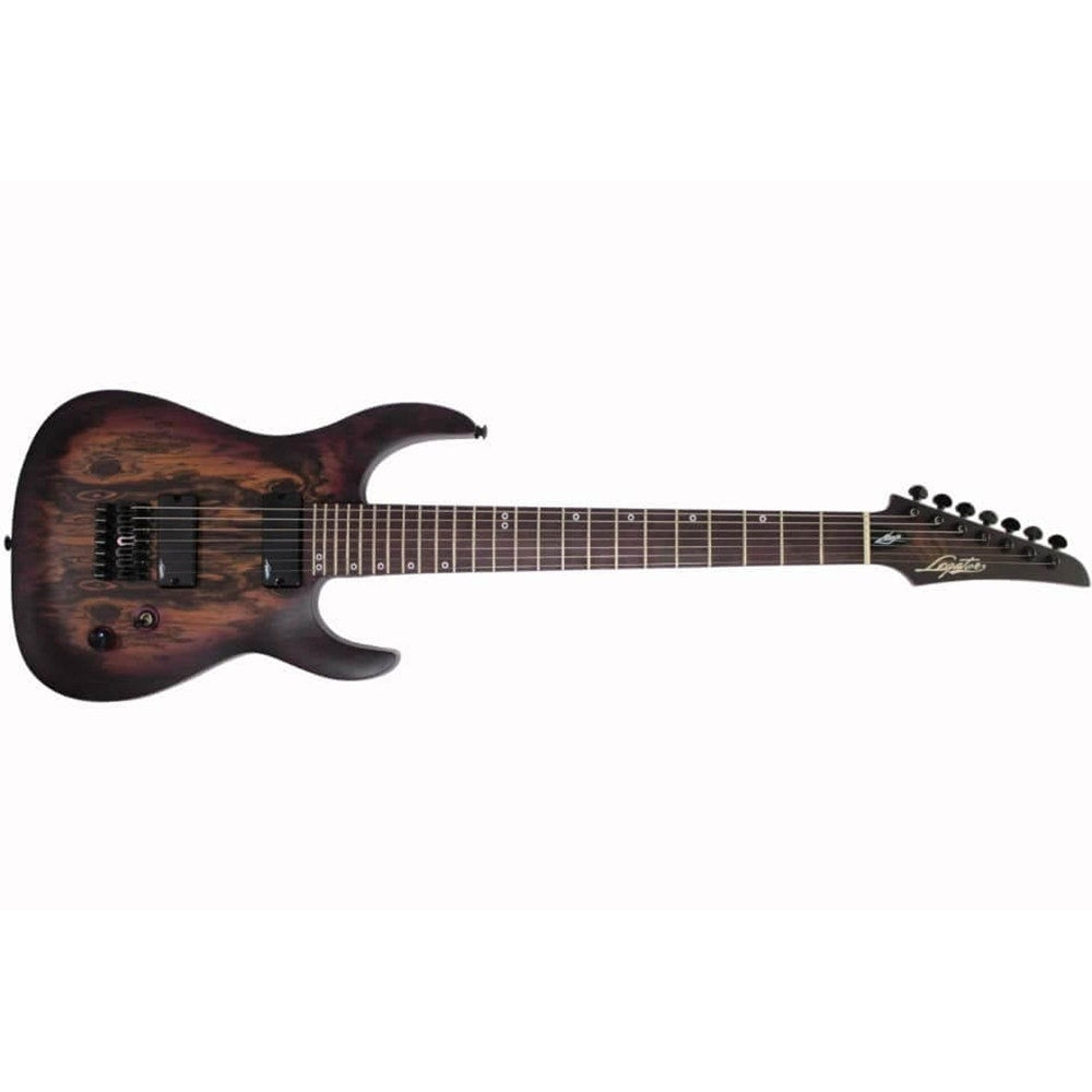 Legator Ninja Performance N7P 7-String Electric Guitar, Purple Heart Fingerboard - Satin Purple Bocote Burst