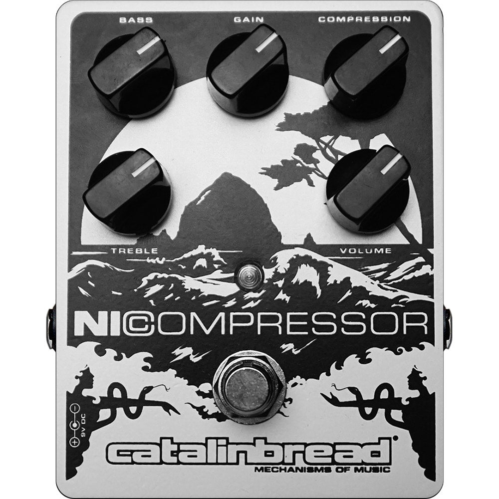 Catalinbread NiCompressor Analog FET 9v Compressor Pedal, White Soft Pearl