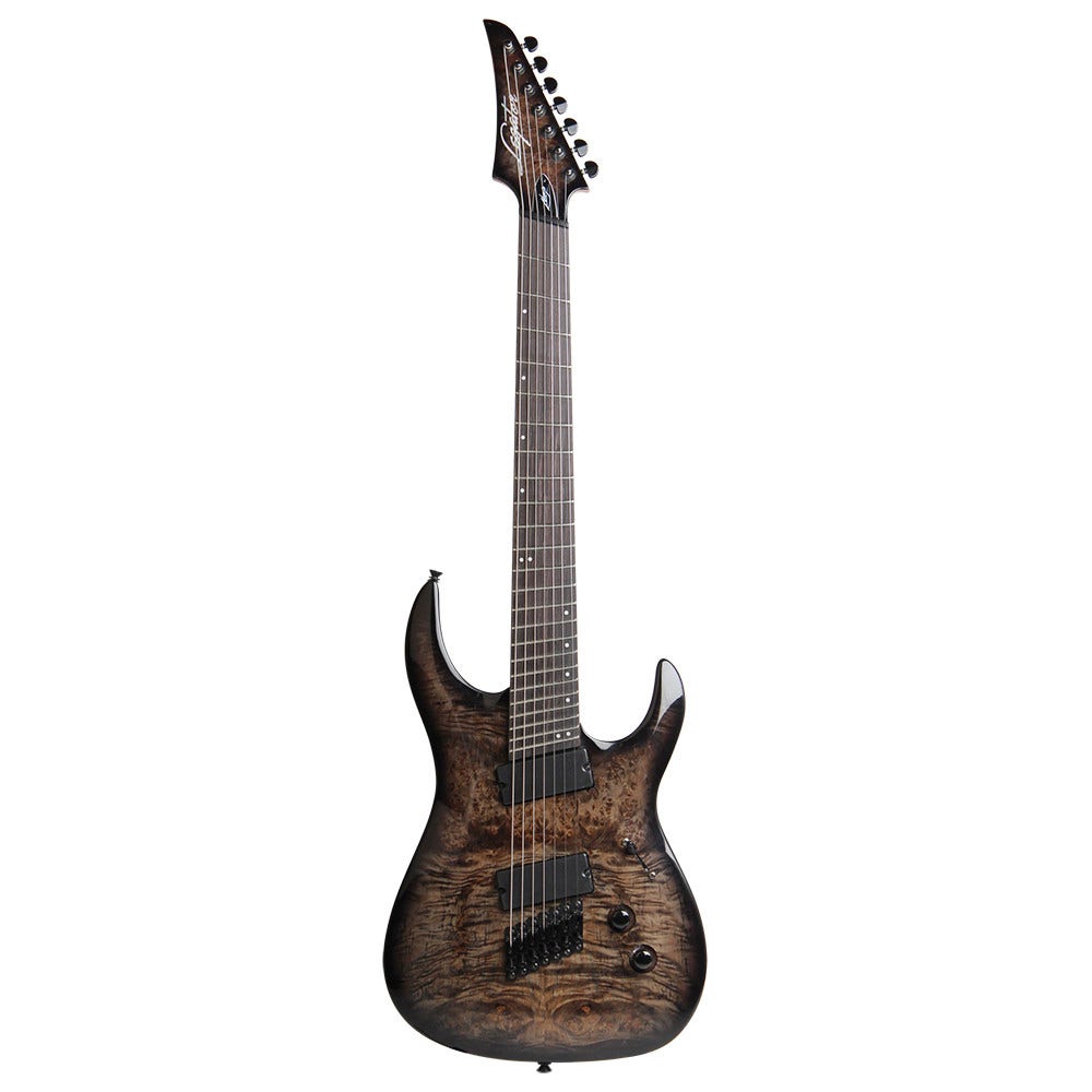 Legator NRF7-200-CHBRL 7-String Ninja Fanned Fret Electric Guitar - Charcoal Burl
