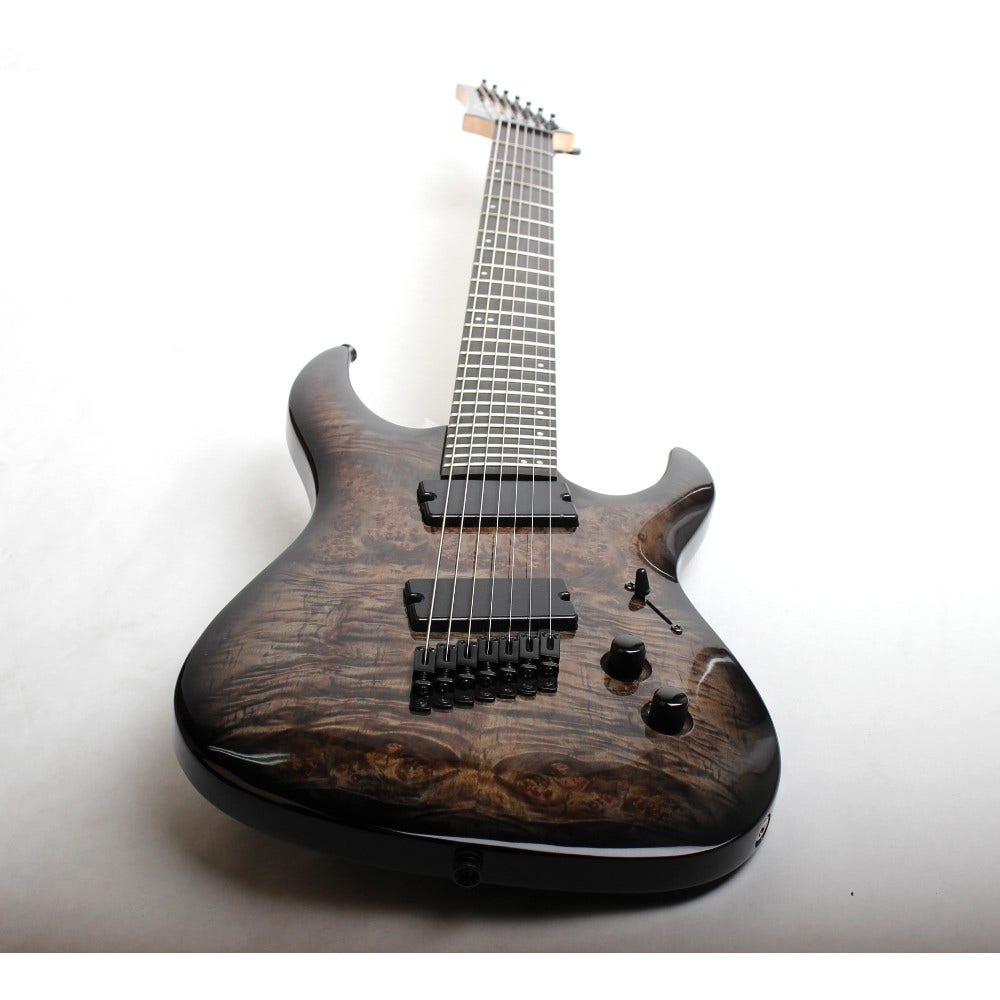 Legator NRF7-200-CHBRL 7-String Ninja Fanned Fret Electric Guitar - Charcoal Burl