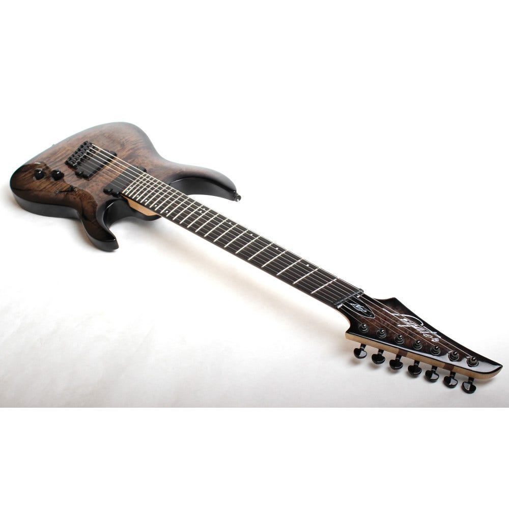 Legator NRF7-200-CHBRL 7-String Ninja Fanned Fret Electric Guitar - Charcoal Burl