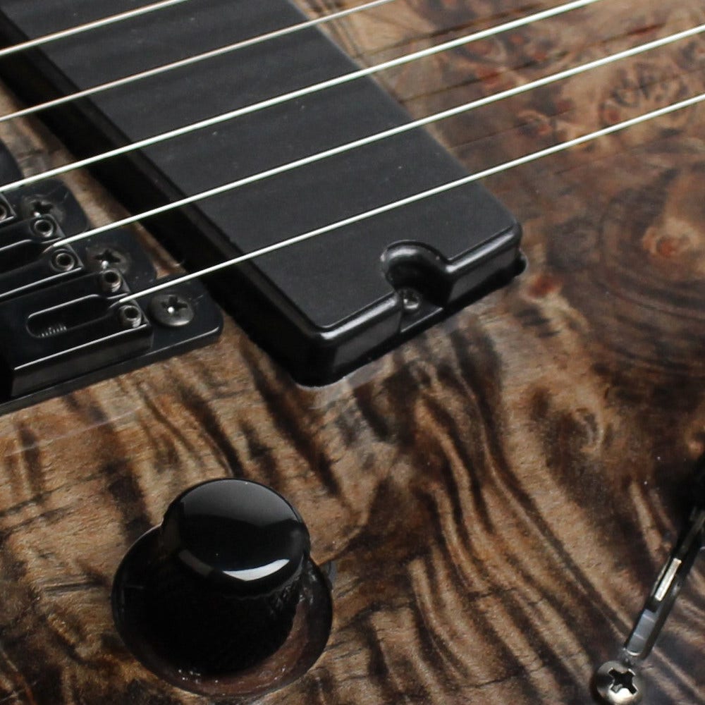 Legator NRF7-200-CHBRL 7-String Ninja Fanned Fret Electric Guitar - Charcoal Burl