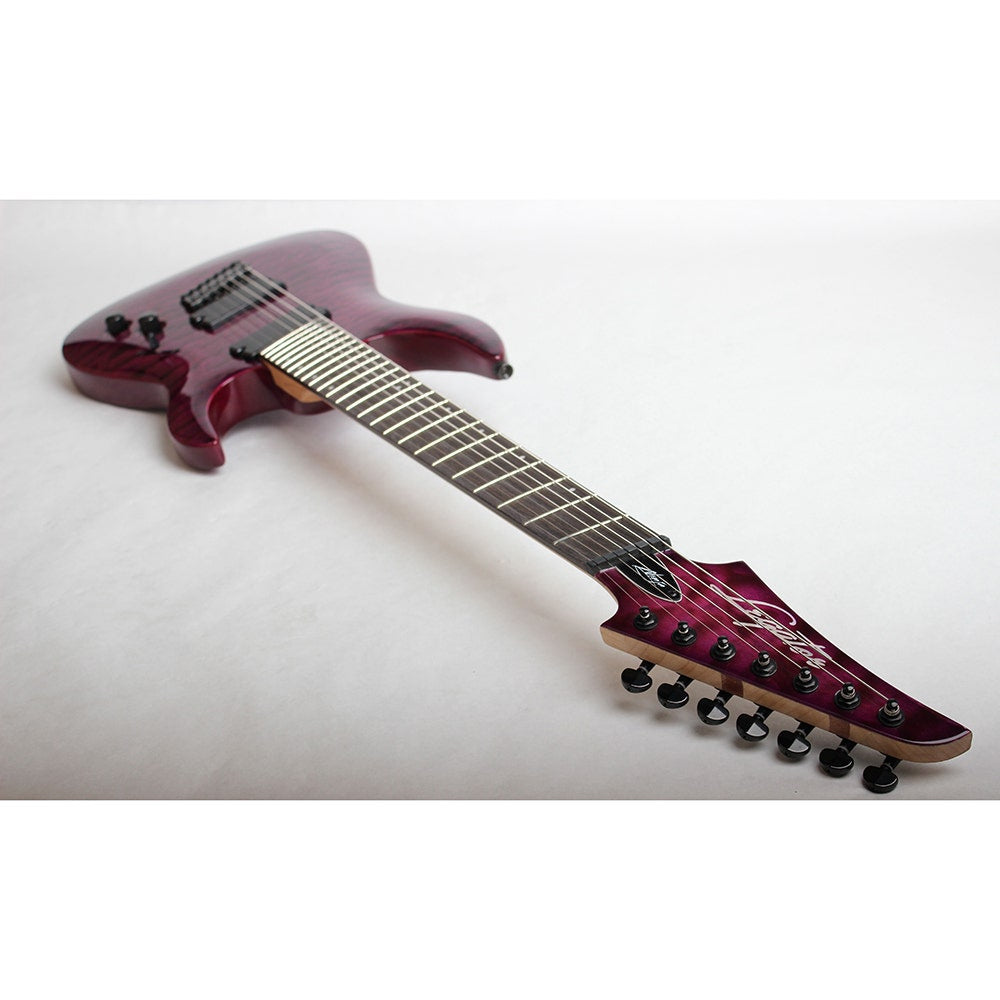 Legator Ninja 200-SE Fanned Fret 7-String Quilted Maple Top Electric Guitar - Purple Burst