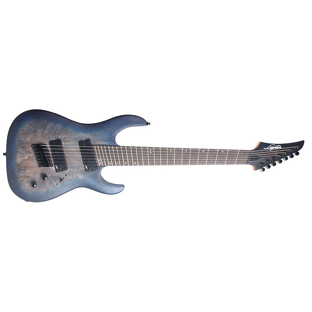Legator Ninja 300 Pro Fanned Fret 7-String Electric Guitar - Blue Burst Burl