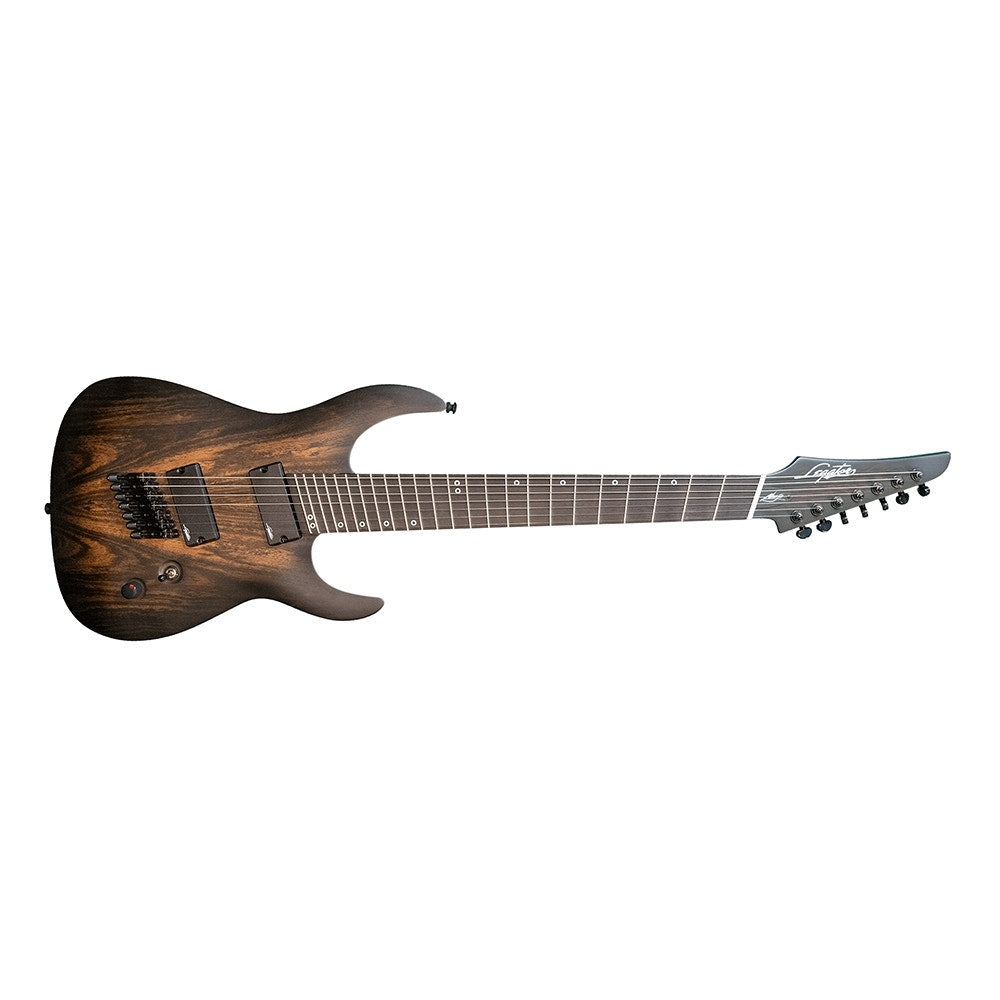 Legator Ninja Performance NRF7P Multi-Scale 7-String Electric Guitar, Ebony Fingerboard - Satin Black Bocote Burst