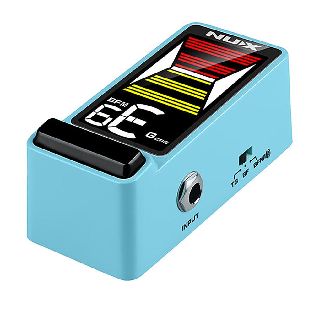 NuX Effects NTU-3 Flow Tune MKII Guitar / Bass Tuner Pedal with 4 Tuning Modes, Blue