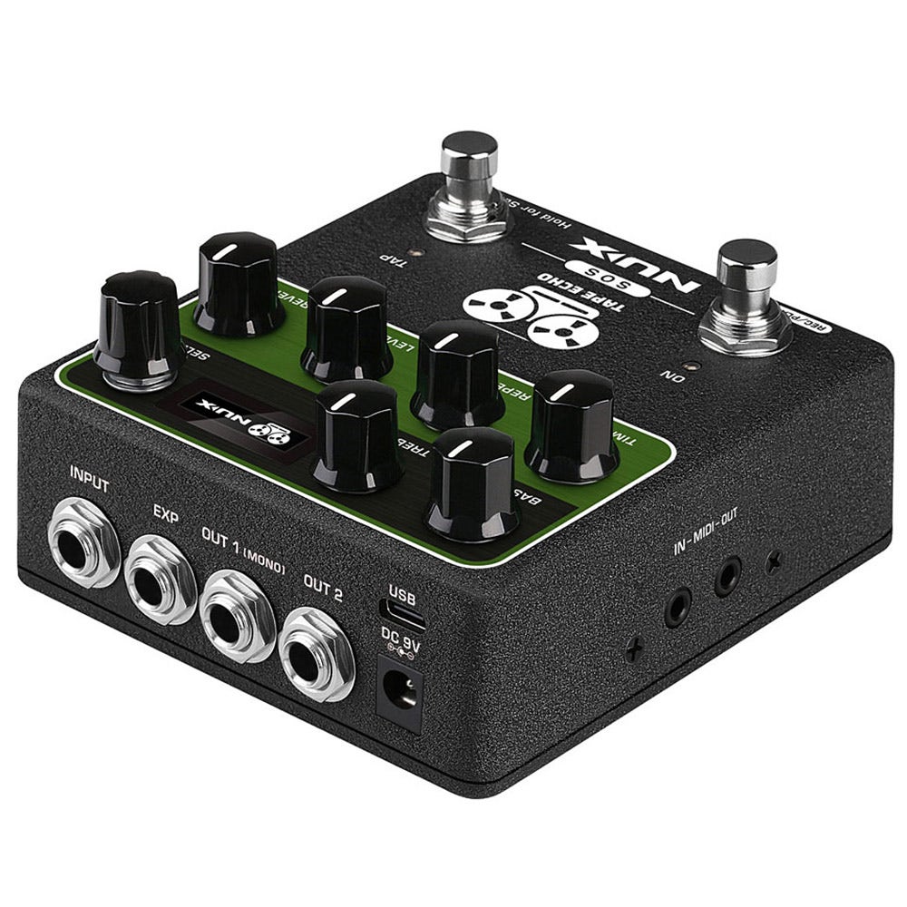 NuX Effects NDD-7 Tape Echo Tap-Tempo Guitar Effects Pedal w/ MIDI In-Out