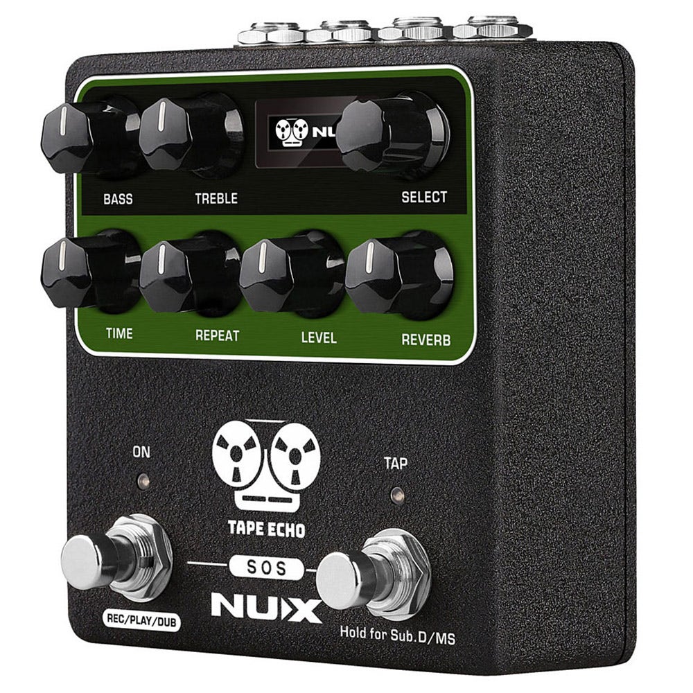 NuX Effects NDD-7 Tape Echo Tap-Tempo Guitar Effects Pedal w/ MIDI In-Out
