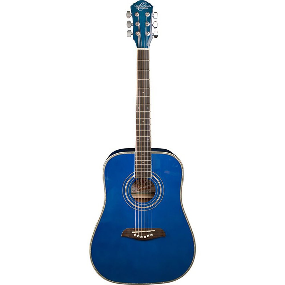 Oscar Schmidt OG1TBL 3/4 Size Dreadnought Acoustic Guitar - Translucent Blue
