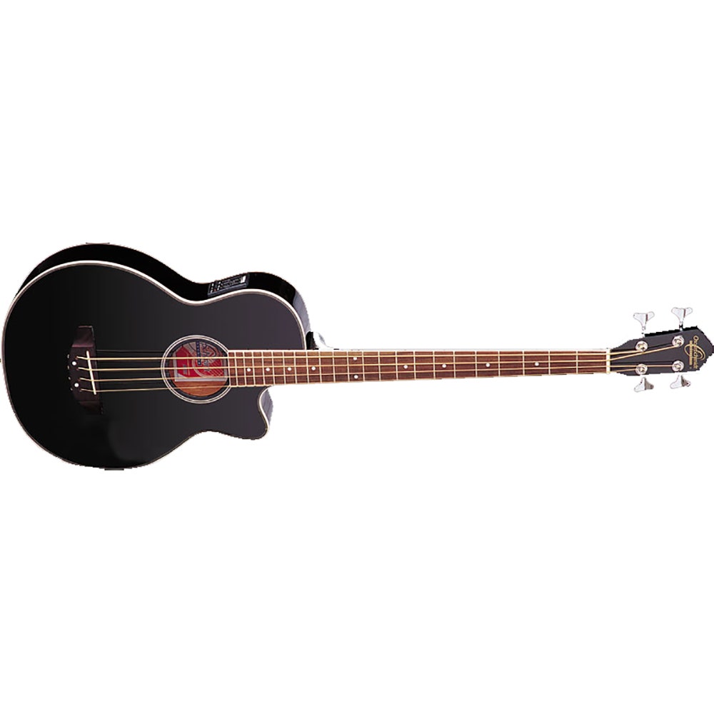 Oscar Schmidt OB100B Acoustic/Electric Bass Guitar - Black