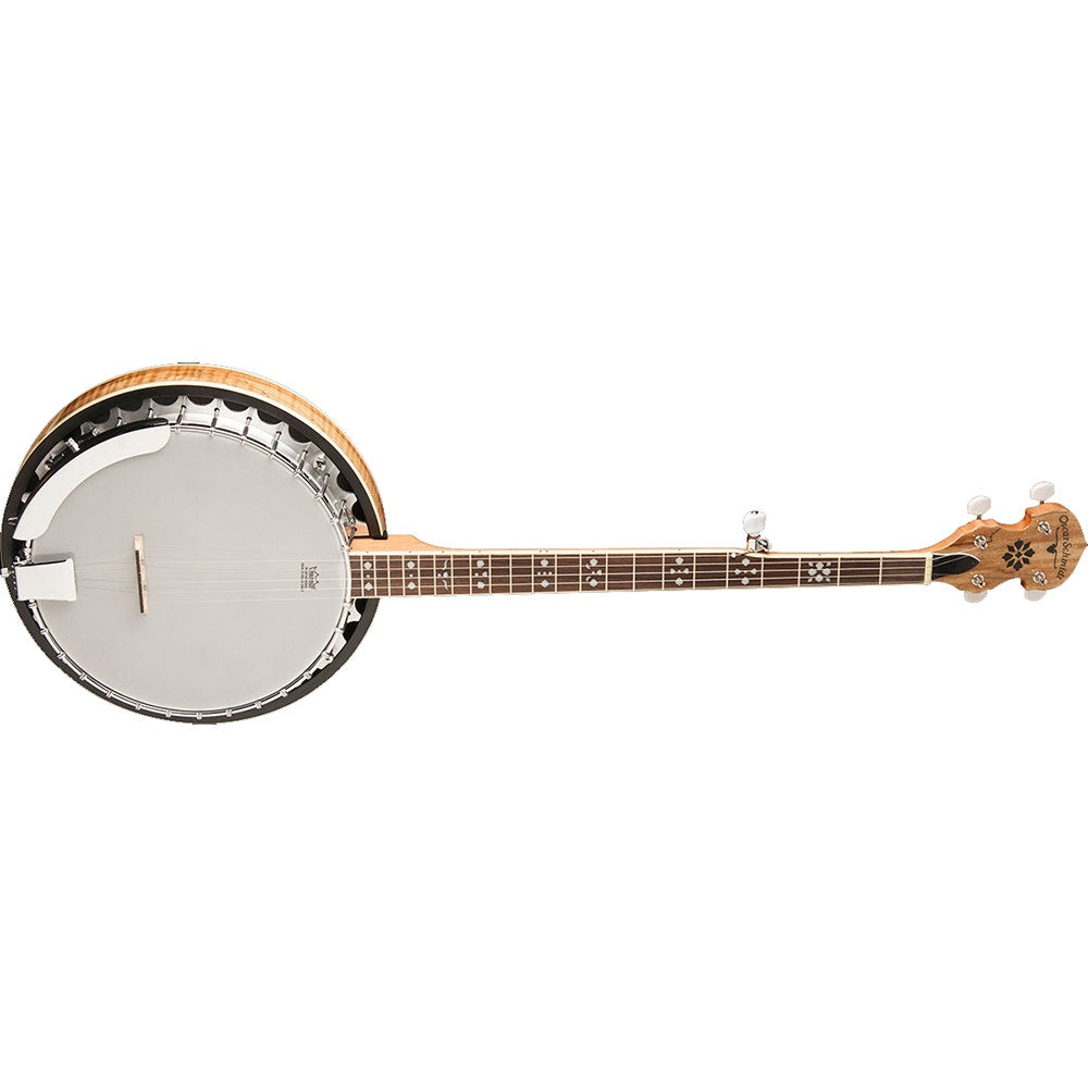 Oscar Schmidt OB5SP 5-String Banjo with Remo Head, Spalted Maple Resonator, & Gloss Finish