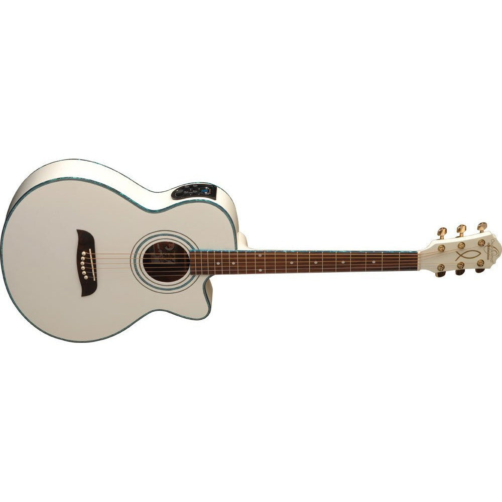 Oscar Schmidt OG10CEWH Folk Acoustic Electric Guitar