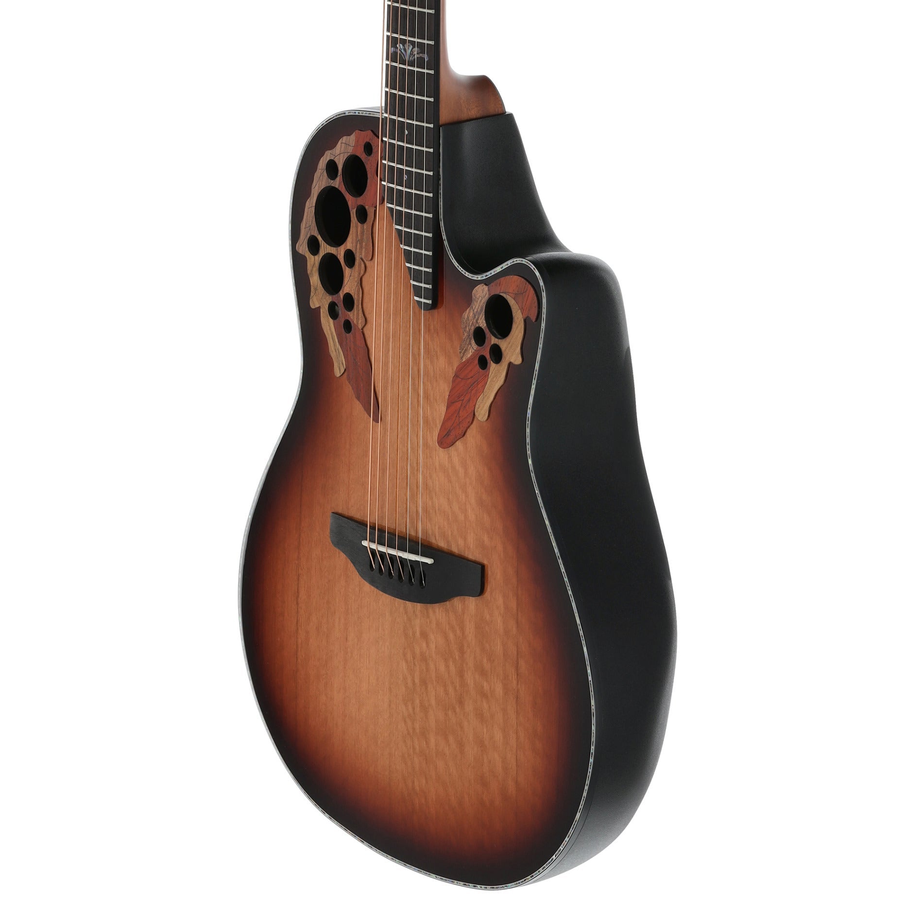 Ovation Limited Edition Celebrity Elite Plus Exotic Acoustic-Electric Guitar, Flamed Eucalyptus, Sunburst