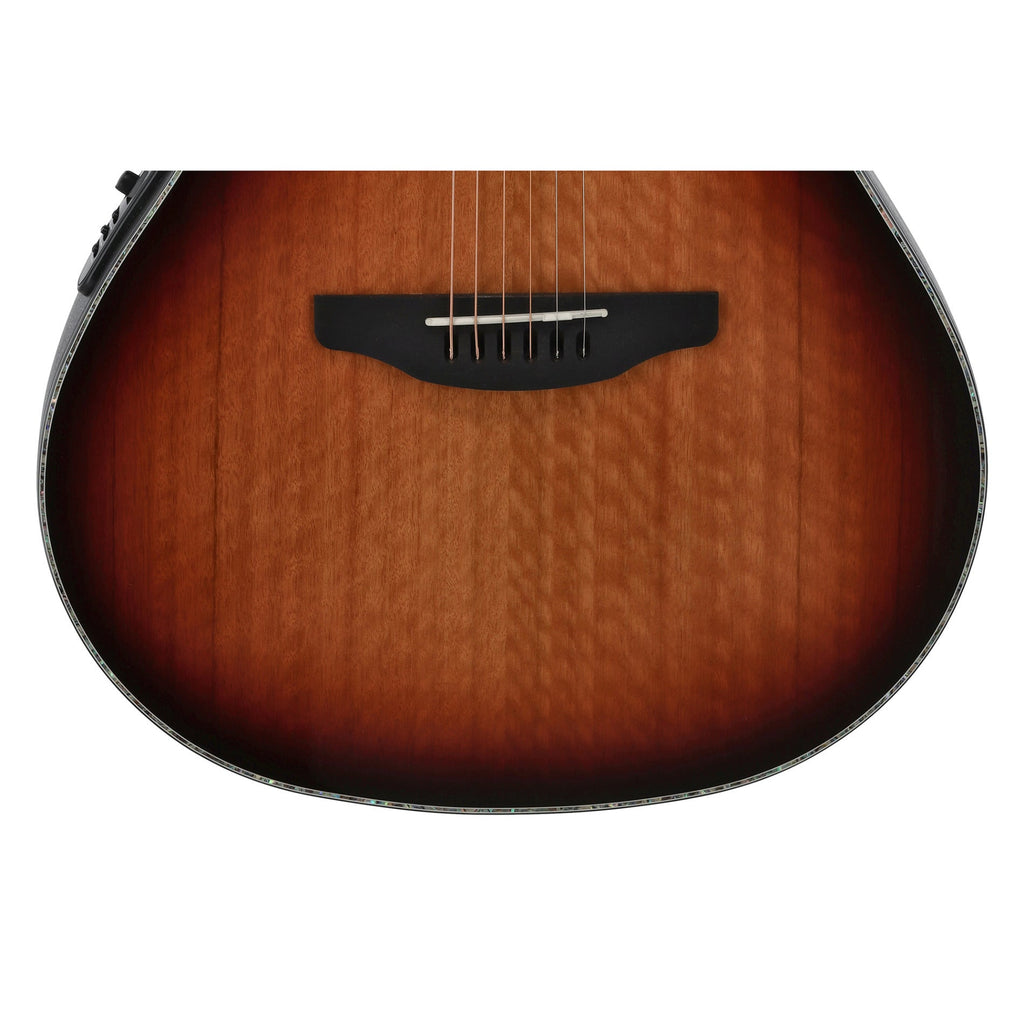 Ovation Limited Edition Celebrity Elite Plus Exotic Acoustic-Electric Guitar, Flamed Eucalyptus, Sunburst