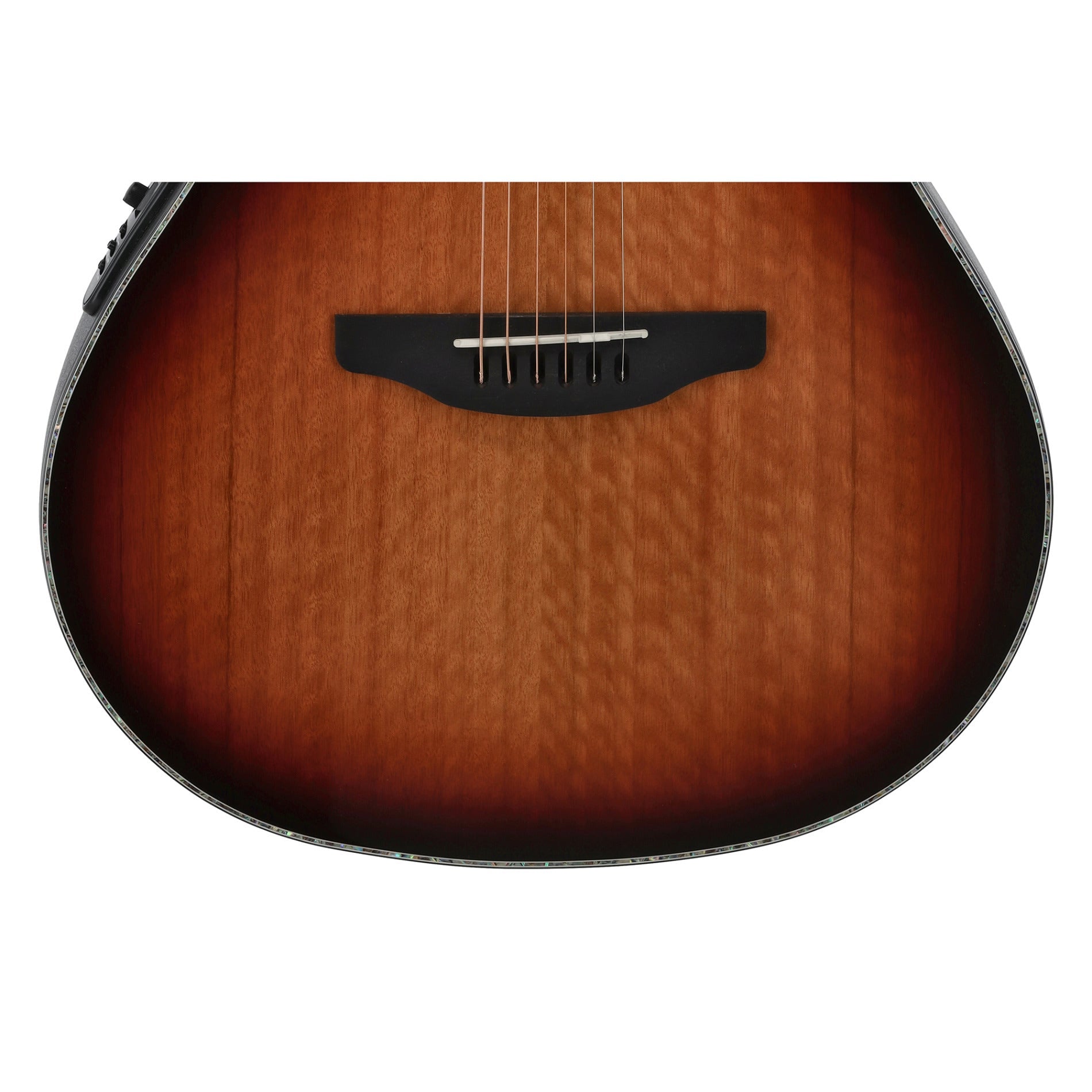 Ovation Limited Edition Celebrity Elite Plus Exotic Acoustic-Electric Guitar, Flamed Eucalyptus, Sunburst