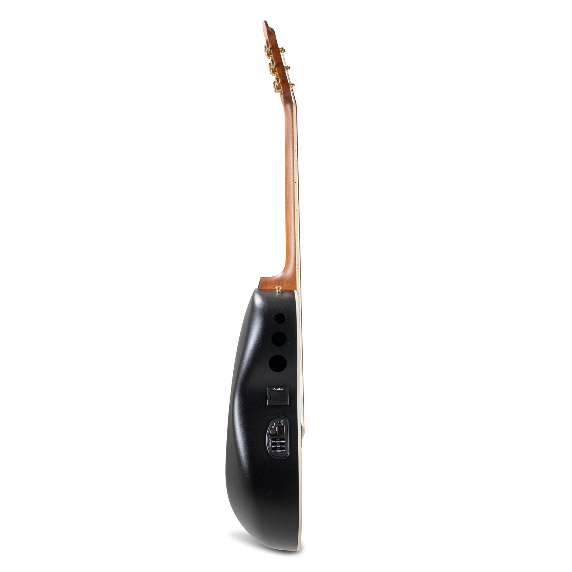 Ovation Celebrity Elite Deluxe CDX40-5-G Acoustic-Electric Guitar, Solid Spruce Top, Black Satin