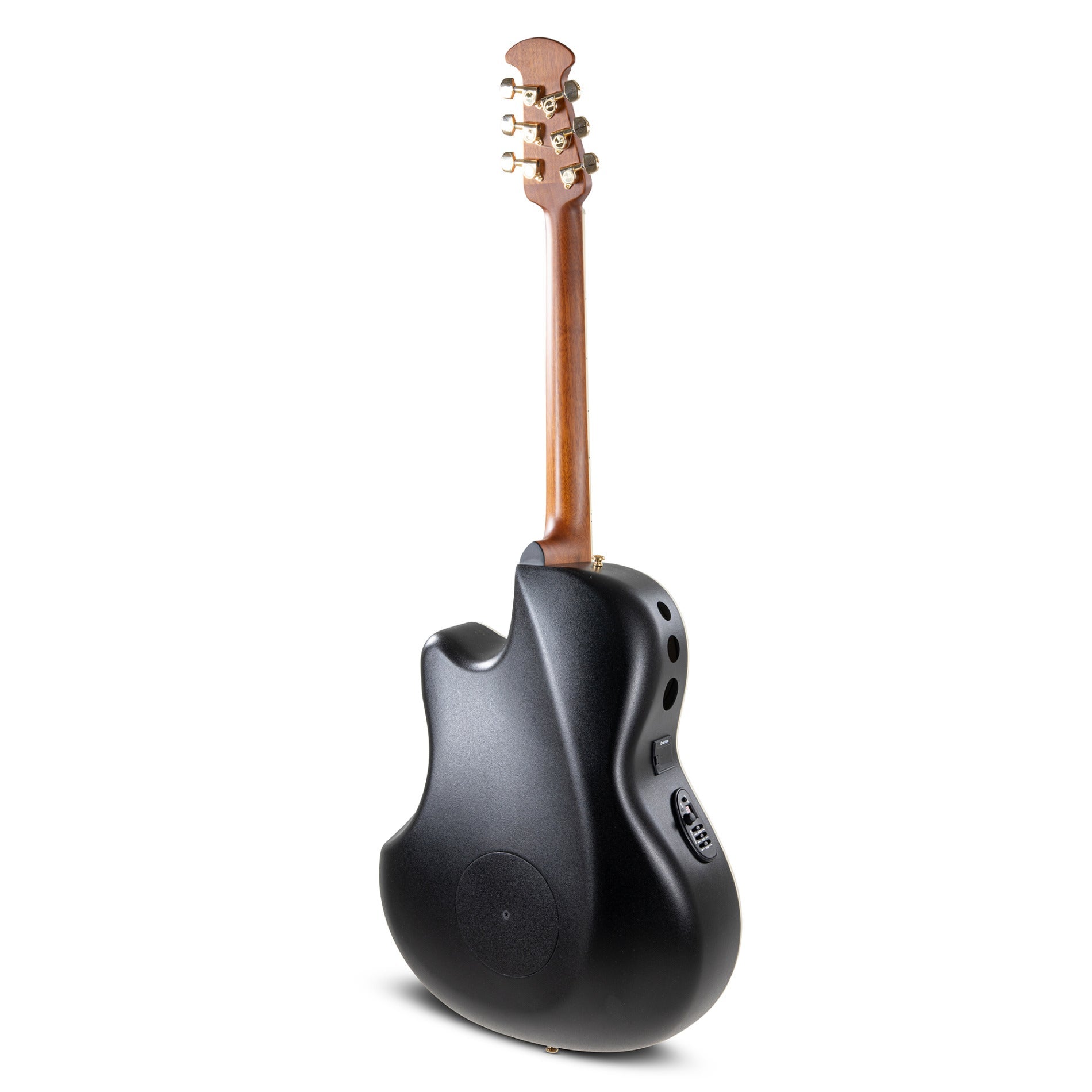 Ovation Celebrity Elite Deluxe CDX40-5-G Acoustic-Electric Guitar, Solid Spruce Top, Black Satin