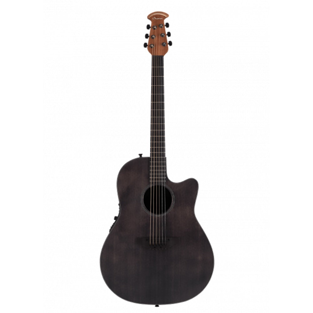 Ovation 1771STG-ES Main Stage Balladeer Acoustic Electric Guitar, Mid Depth, Ebony Stain