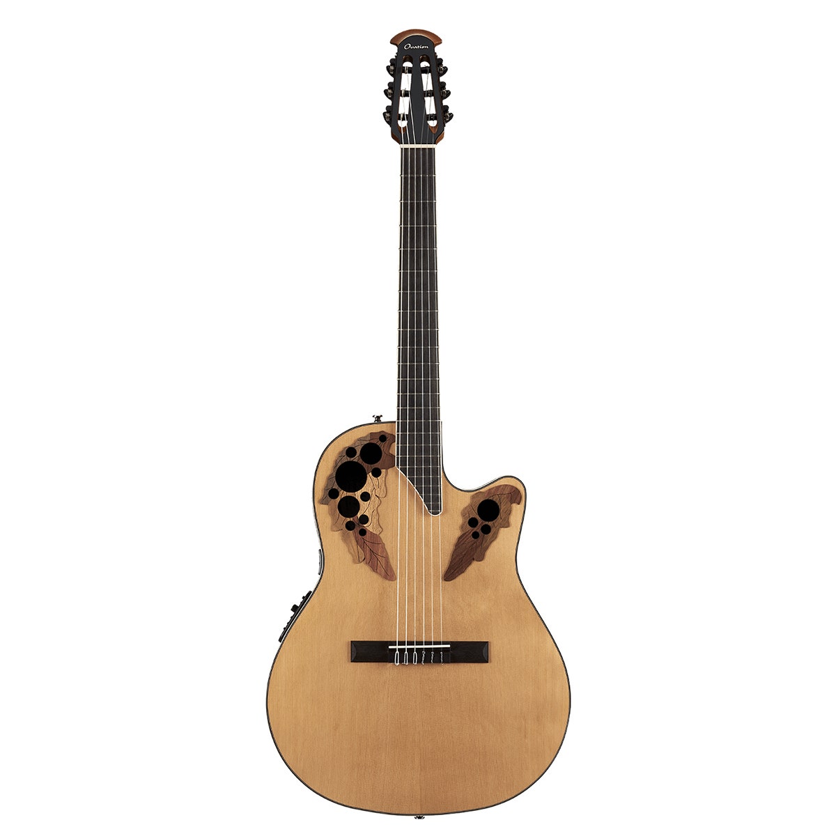 Ovation CE44C-4A Celebrity Elite Nylon String Mid Depth Acoustic Electric Guitar, Aged Natural