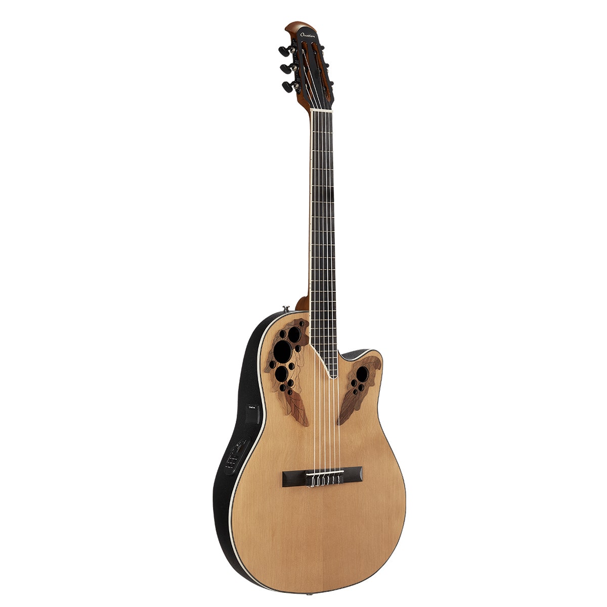 Ovation CE44C-4A Celebrity Elite Nylon String Mid Depth Acoustic Electric Guitar, Aged Natural